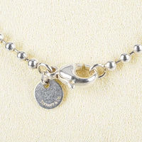 TIFFANY & CO Sterling Silver Round Tag Bead Necklace