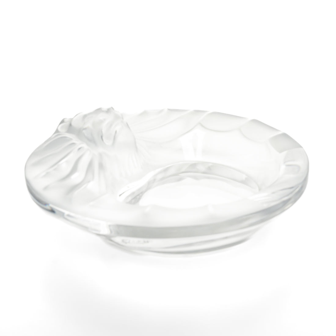 LALIQUE Tete De Lion Ashtray