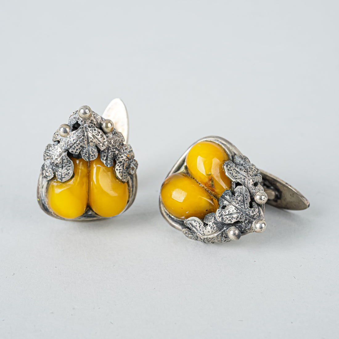 ORNO Sterling Amber Cufflinks