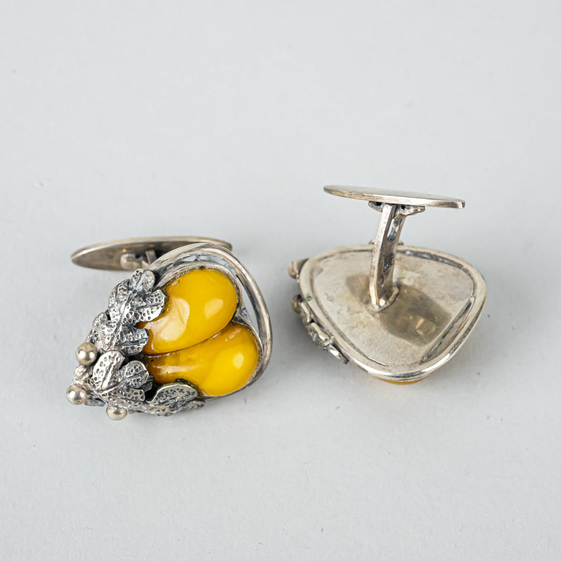ORNO Sterling Amber Cufflinks