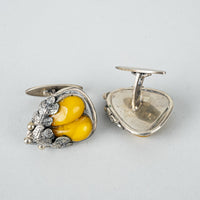 ORNO Sterling Amber Cufflinks