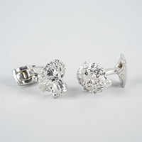 Silver Plt Lion Head Cufflinks