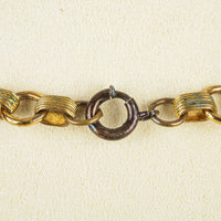 MIRIAM HASKELL Gold Tone Tubes/Leaves Double Strand Necklace