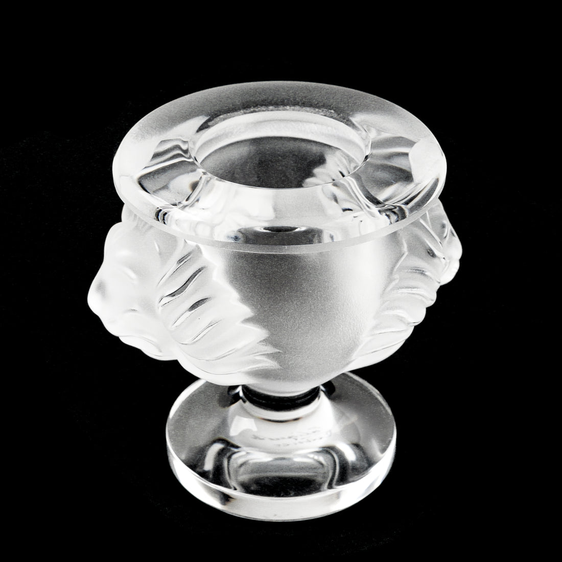 LALIQUE Tete De Lion Table Lighter Base