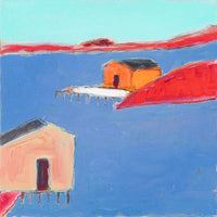 Robin Grindley (Canadian 20th C.) Boat Houses