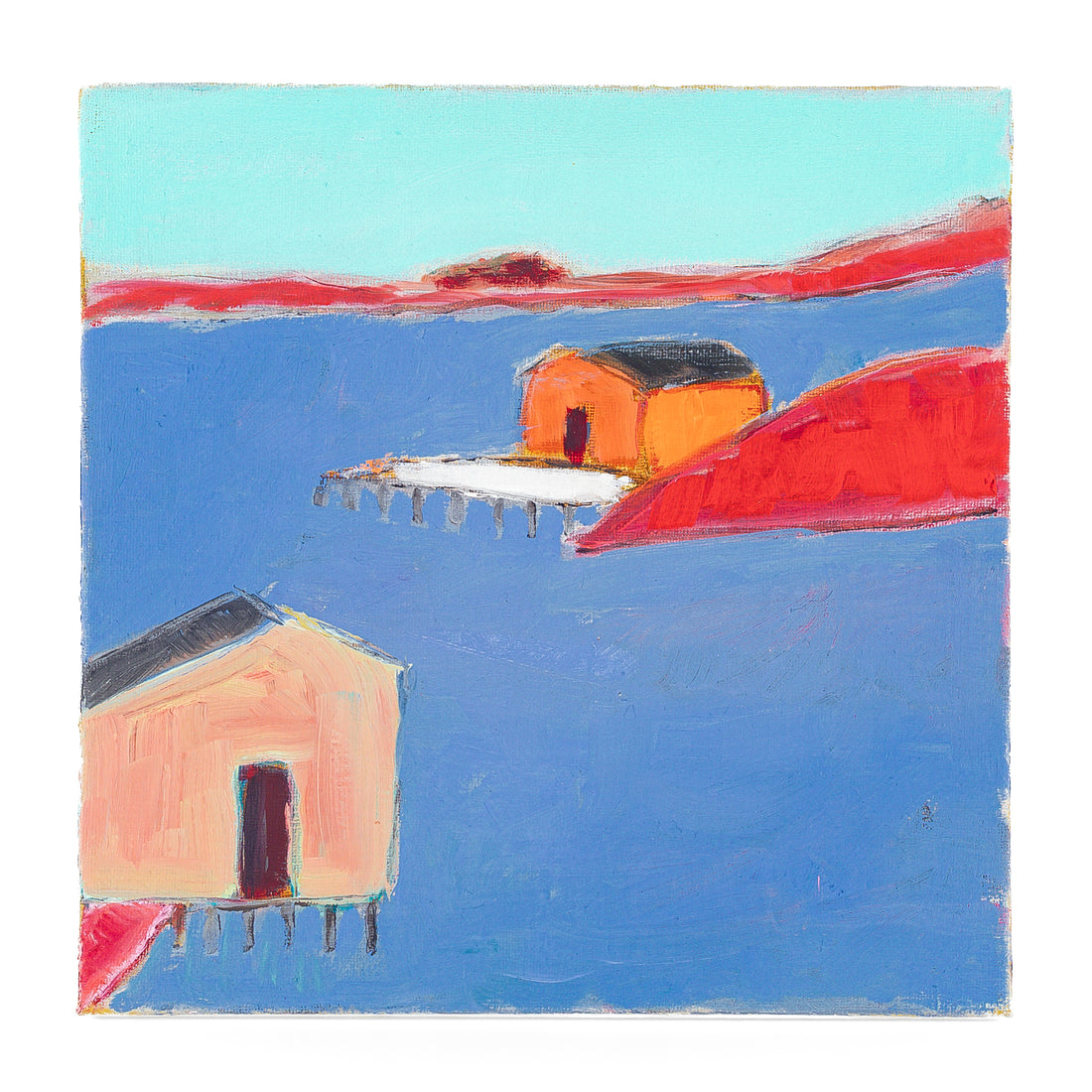 Robin Grindley (Canadian 20th C.) Boat Houses