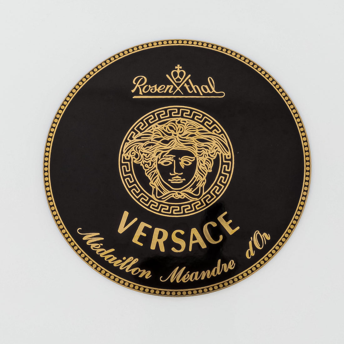 ROSENTHAL VERSACE Medaillon Meandre D'or Chargers Set Of 3