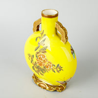 ROYAL WORCESTER Japonisme Moon Flask Vase Yellow