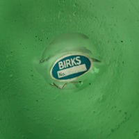 BIRKS EMPOLI Green Art Glass Cone Bottle And Stopper