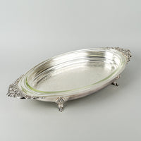 WALLACE Baroque Silverplate Oval Covered Casserole 711 With Pyrex Liner