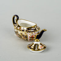 ROYAL CROWN DERBY Traditional Imari 2451 Miniature Tea And Coffee Set 10 Pieces