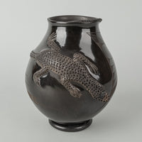 Rito Talavera Quezada (Mexico) Figural Lizard Vase