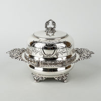 MERIDEN BRITANNIA CO Quadruple Plate Covered Butter Dish