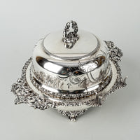 MERIDEN BRITANNIA CO Quadruple Plate Covered Butter Dish