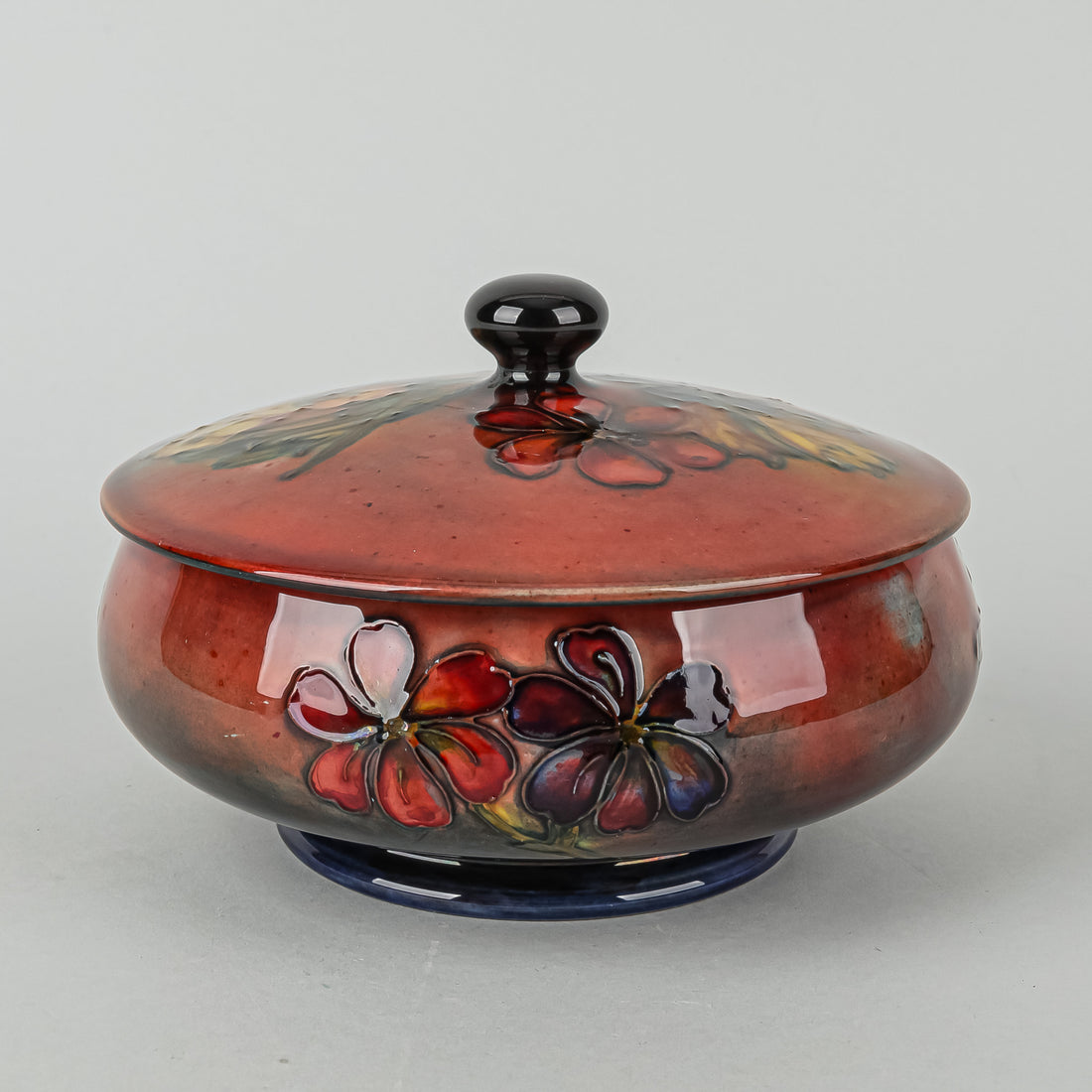 MOORCROFT Spring Flowers Flambe Ground Covered Bowl