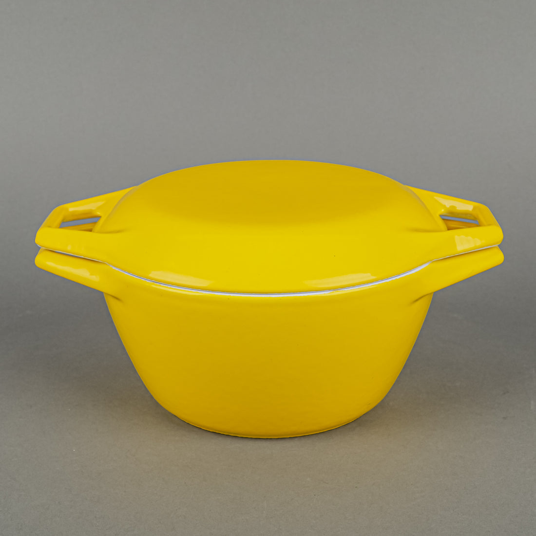 COPCO Michael Lax D1 Enamel Cast Iron Covered Casserole - Yellow