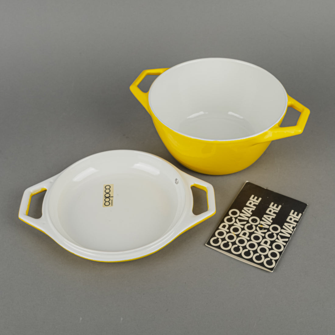 COPCO Michael Lax D1 Enamel Cast Iron Covered Casserole - Yellow