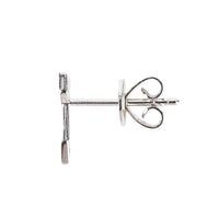 14K White Gold Diamond Arrow Studs