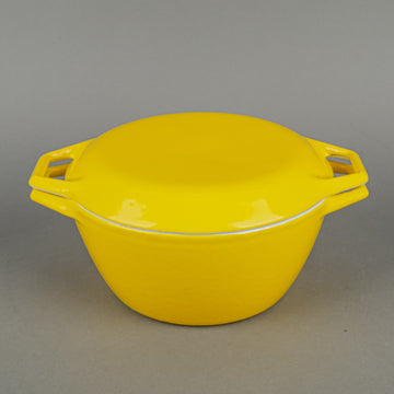 COPCO Michael Lax D2 Enamel Cast Iron Covered Casserole - Yellow