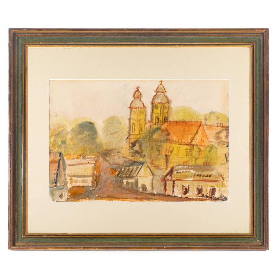 Attributed to Antonio Maria Almazan (Spanish 1932-2019) City Scene