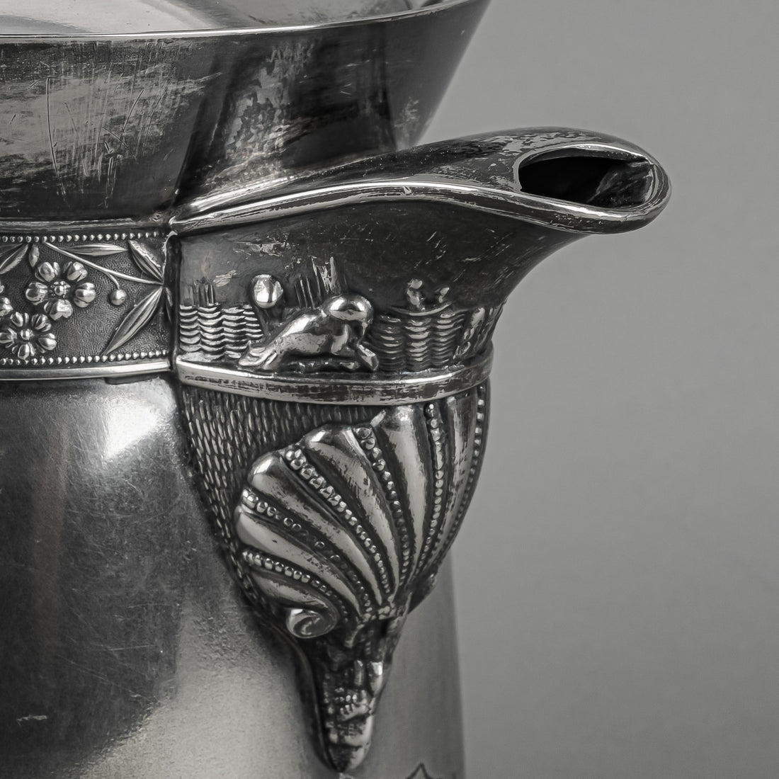 SIMPSON, HALL MILLER & CO Quadrulpe Plate Silverplate Water Jug