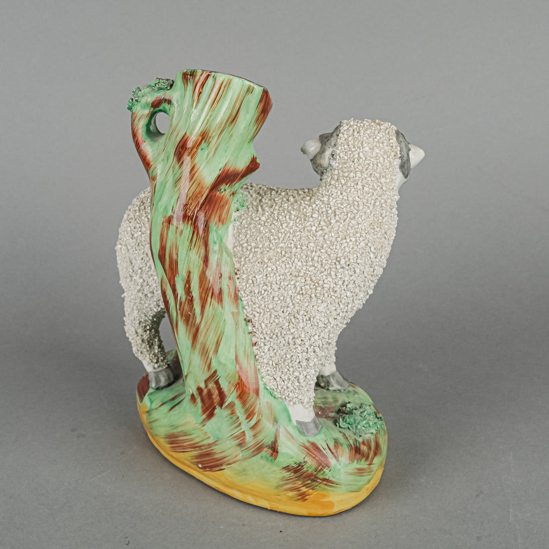 KENT Staffordshire Sheep Spill Vase