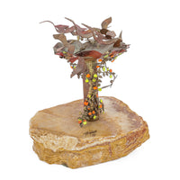 Bijan J Bijan Copper Sculpture "Bird Bath" Copper & Enamel