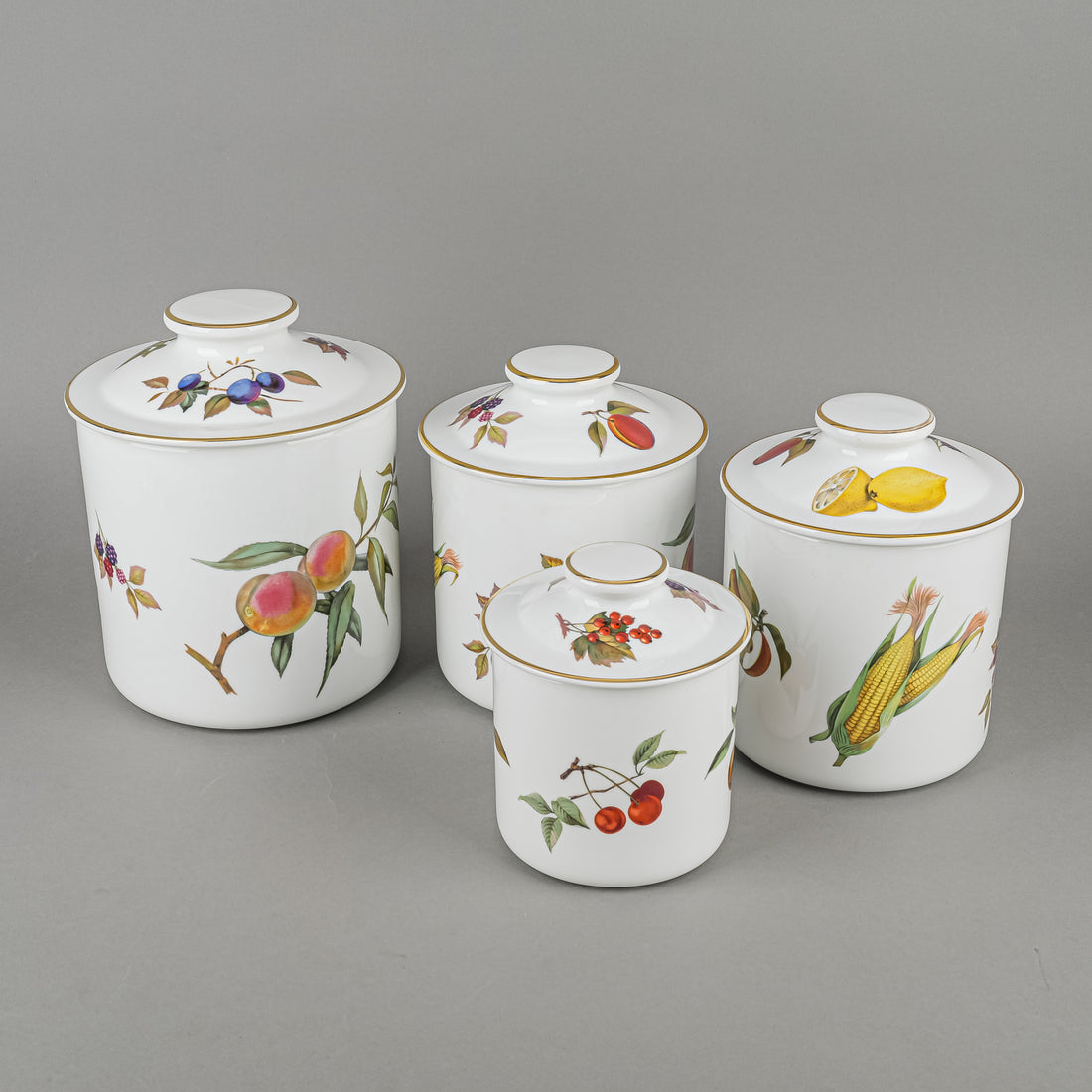 ROYAL WORCESTER Evesham Canisters Set Of 4