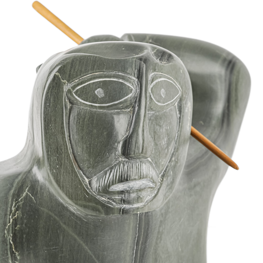 Attributed To Davidee Kavik (Nunavut 1915) Hunter With Spear