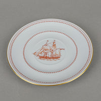 SPODE Trade Winds Red W128 Cream Soup And Saucers Set Of 4