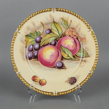 AYNSLEY D.Jones Orchard Fruit Gold Rim Dinner Plate
