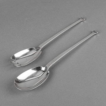 ROBERTS & BELK Sterling Salad Servers Set Of 2