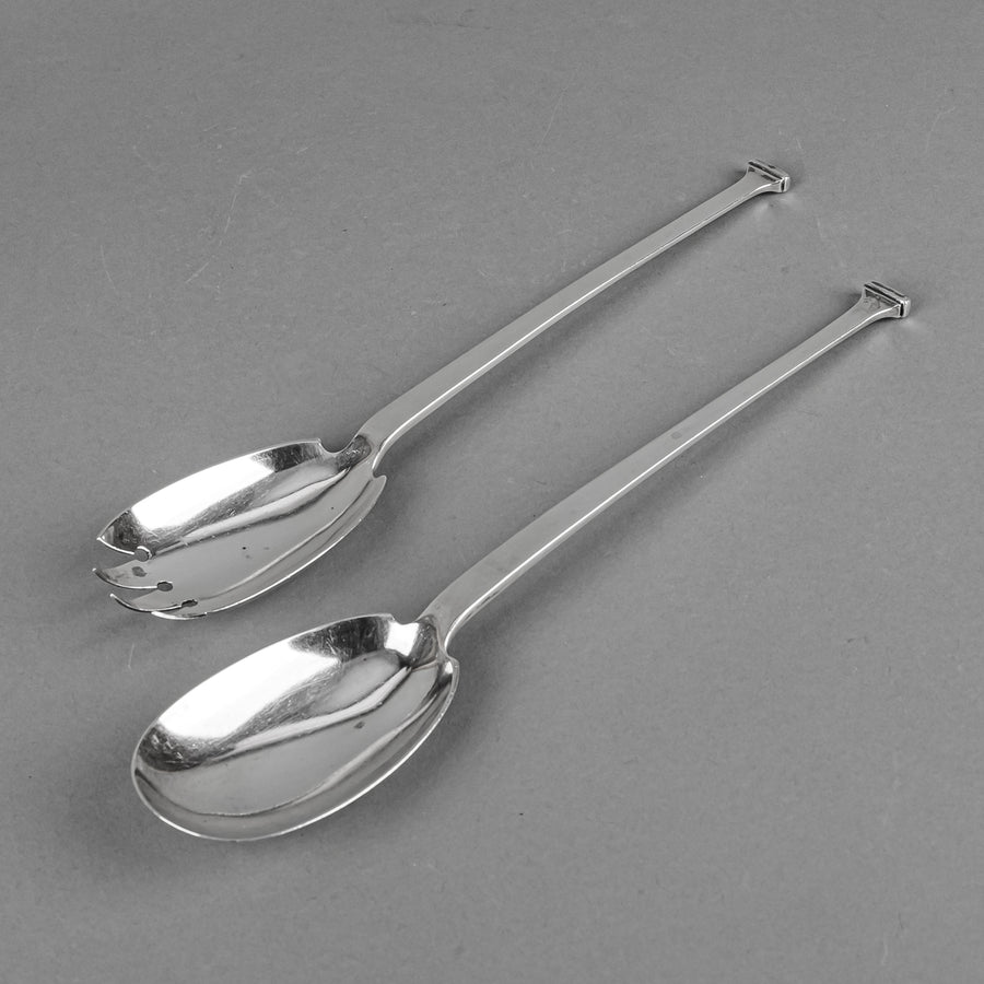 ROBERTS & BELK Sterling Salad Servers Set Of 2