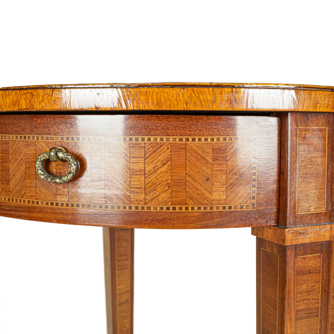 Vintage Marquetry End Table