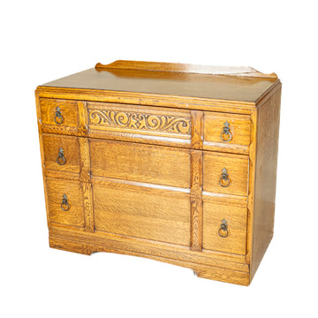 Vintage Arts And Crafts Oak Dresser