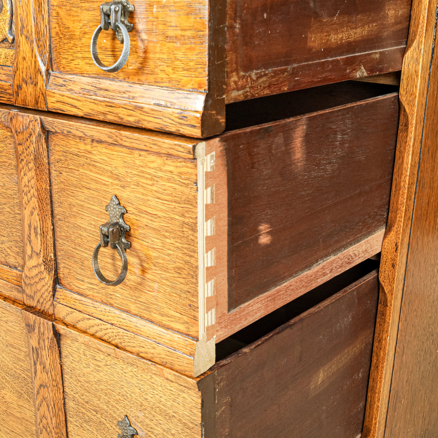 Vintage Arts And Crafts Oak Dresser