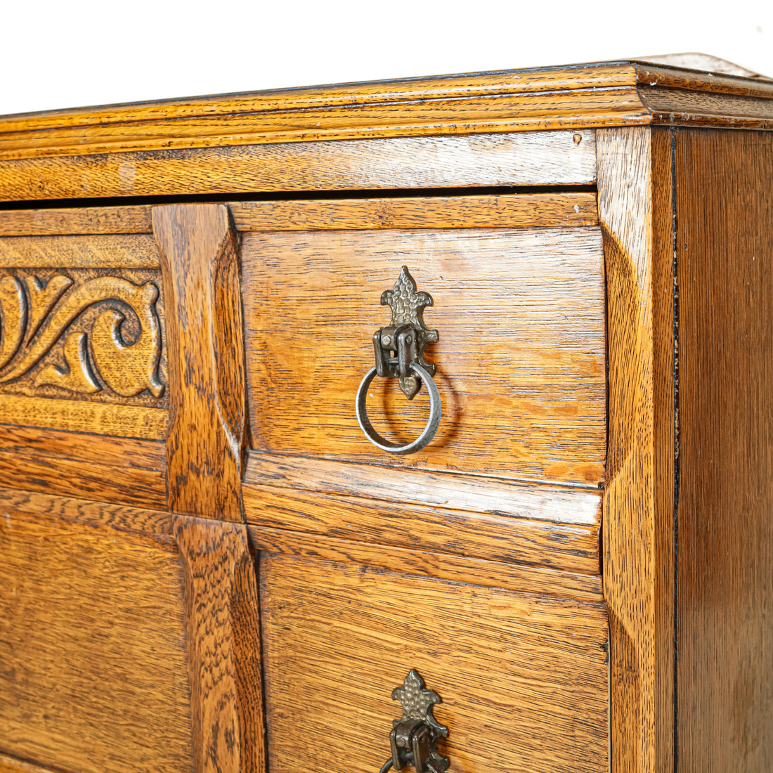 Vintage Arts And Crafts Oak Dresser