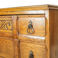 Vintage Arts And Crafts Oak Dresser