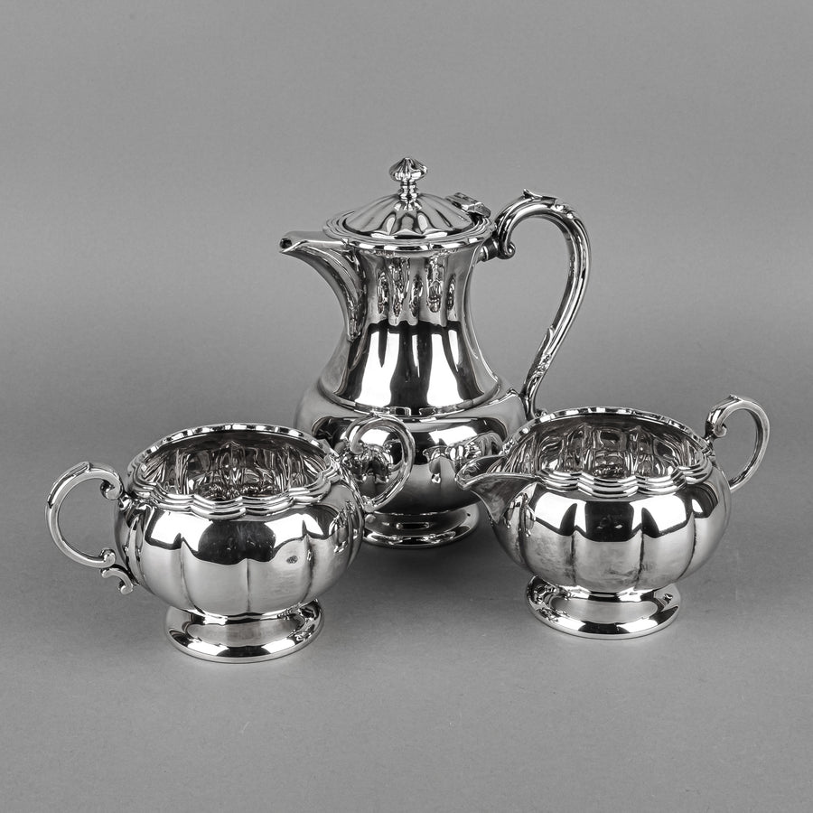 BIRKS Primrose Plate Melon 357 Silverplate Tea And Coffee Service 6 Pieces