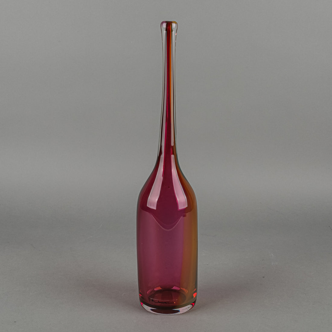 NOUVEL Studio Art Glass Long Neck Vase