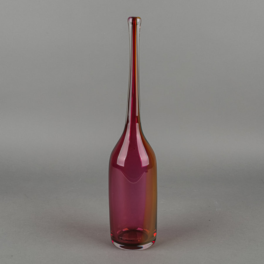 NOUVEL Studio Art Glass Long Neck Vase