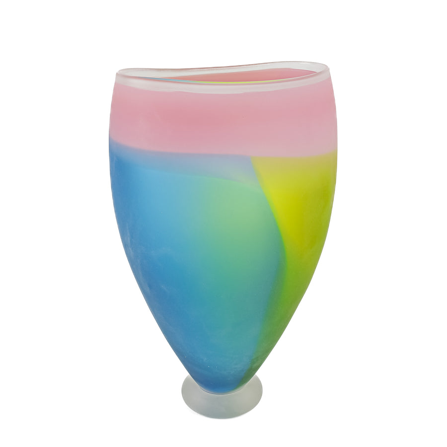 Gary Bolt (Canadian) Art Glass Frosted Vase