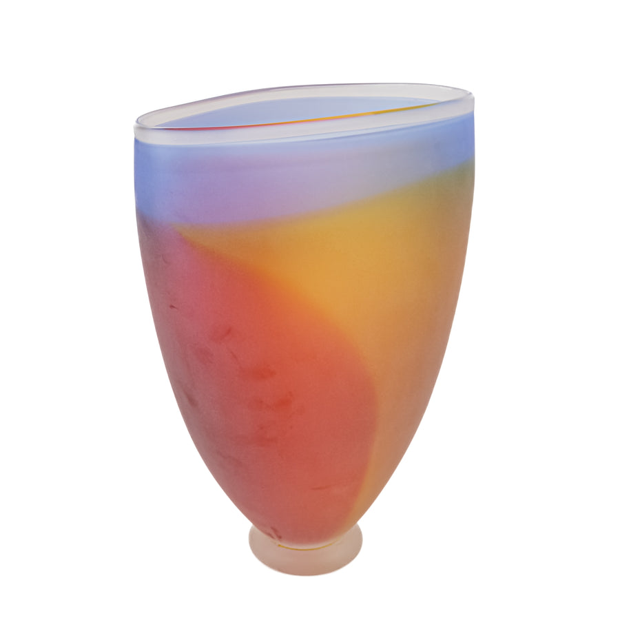 Gary Bolt (Canadian) Art Glass Frosted Vase