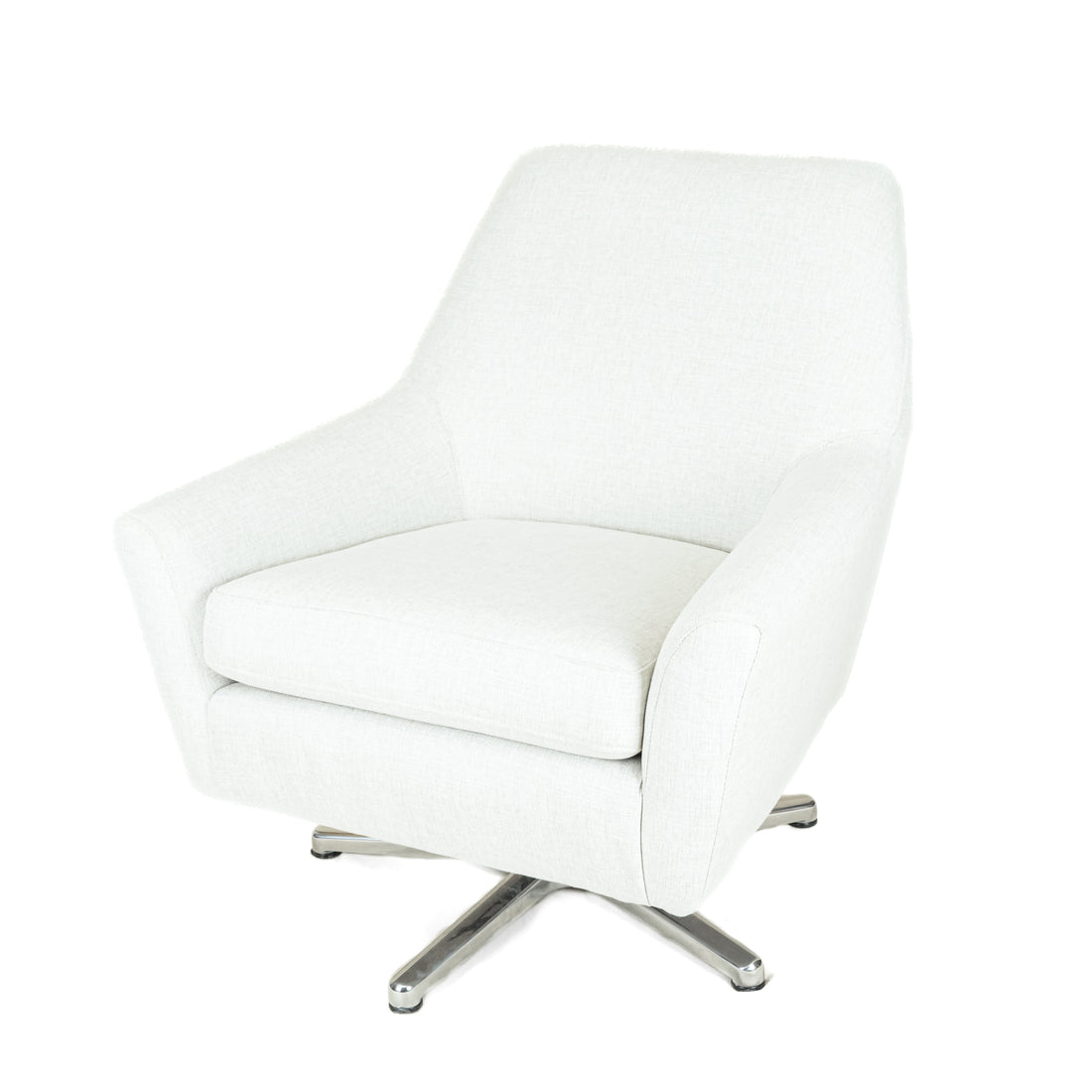 Grey Upolsetered Modern Swivel Arm Chair