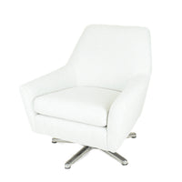 Grey Upolsetered Modern Swivel Arm Chair
