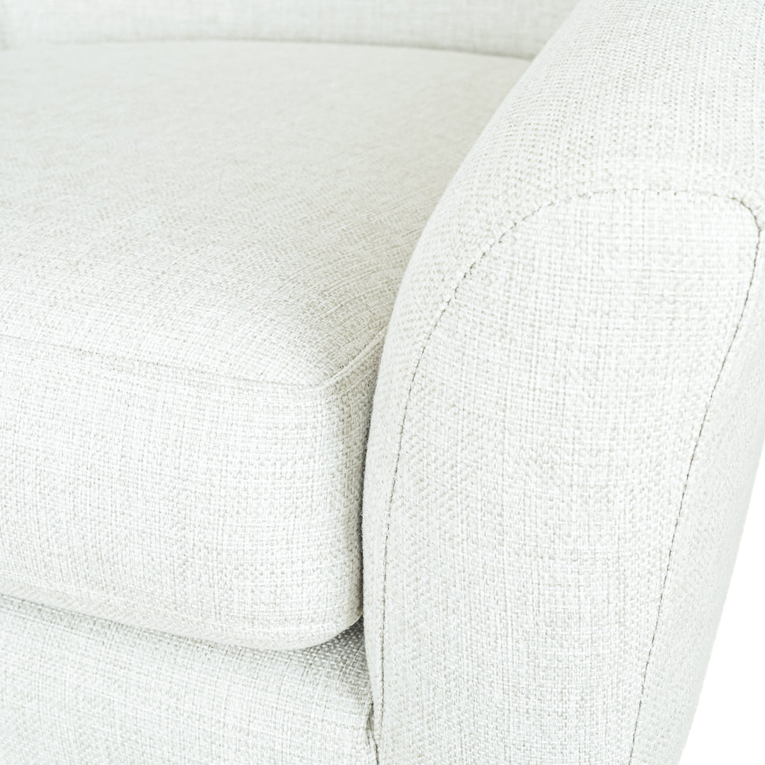 Grey Upolsetered Modern Swivel Arm Chair