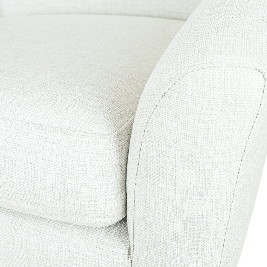 Grey Upolsetered Modern Swivel Arm Chair