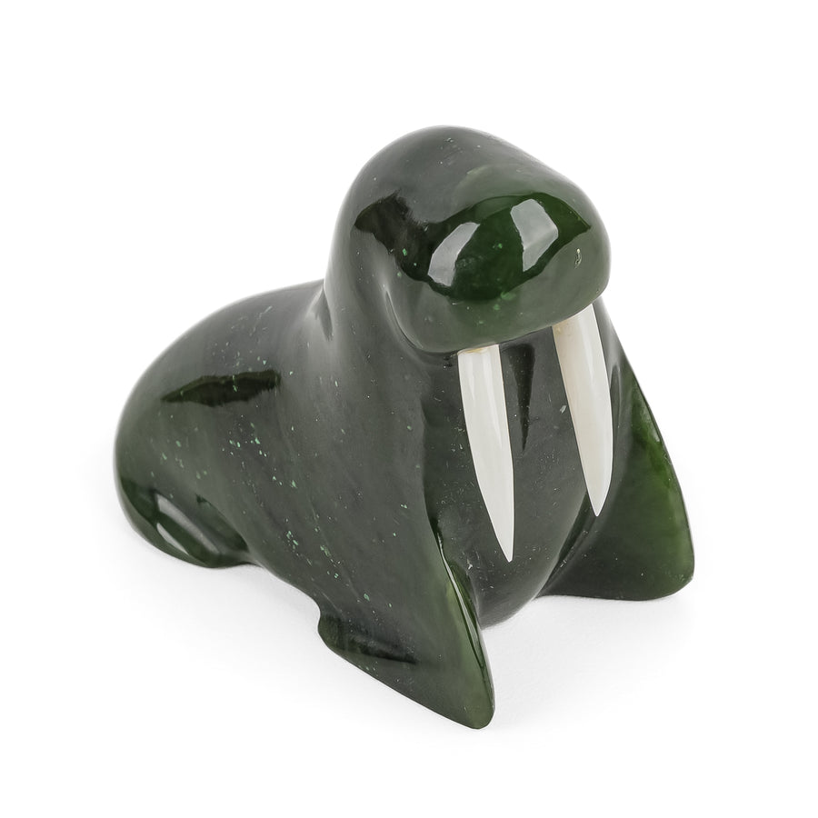 David Wong BC Jade Figurine - Walrus 1530