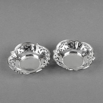 RODEN BROS Sterling Pierced Nut Dishes Set of 2