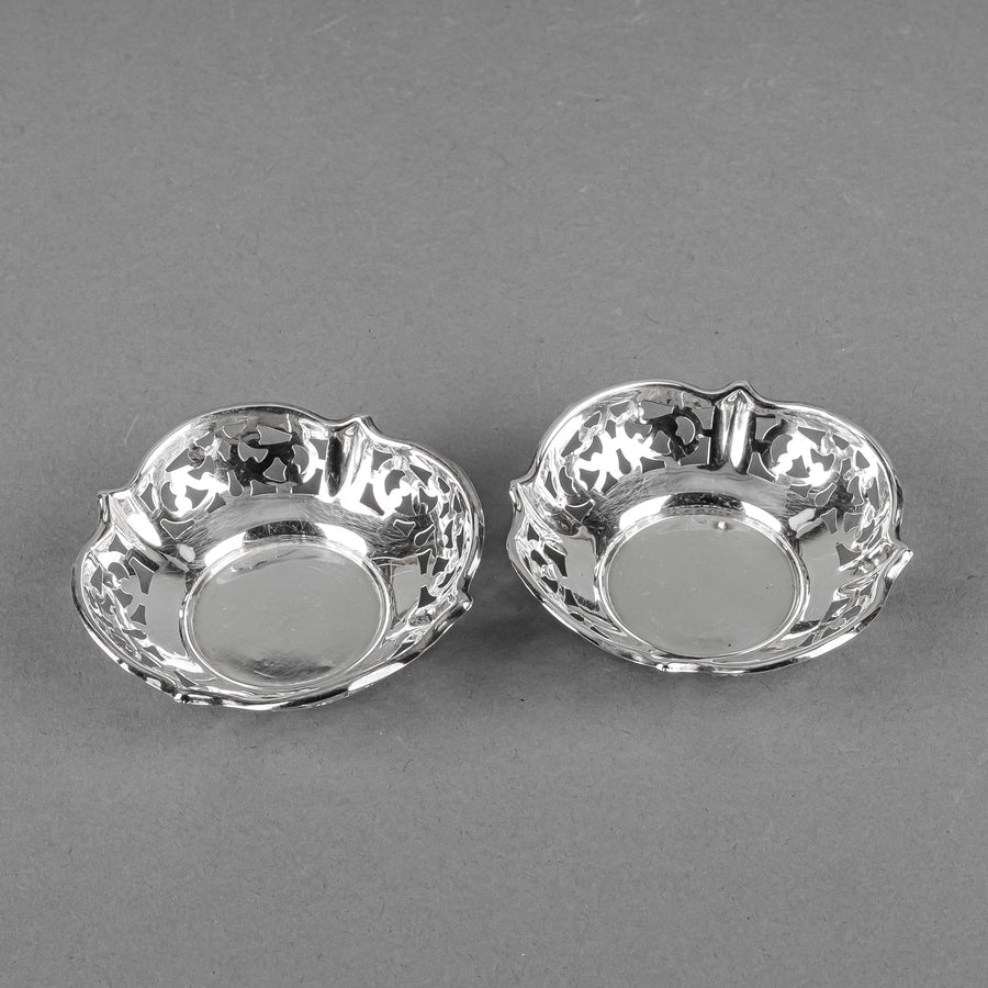 RODEN BROS Sterling Pierced Nut Dishes Set of 2